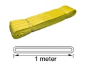 TETRA WSE-3T1M, Polyester eindloze hijsband, Werklast 3 ton, Lengte 1 m, Veiligheidsfactor 7:1, EN1492-1, IMPA 232196