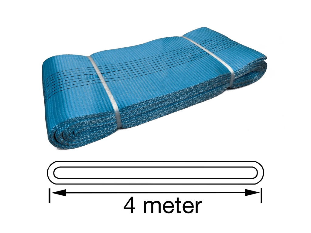 TETRA WSE-8T4M, Polyester eindloze hijsband, Werklast 8 ton, Lengte 4 m, Veiligheidsfactor 7:1, EN1492-1, IMPA 232196