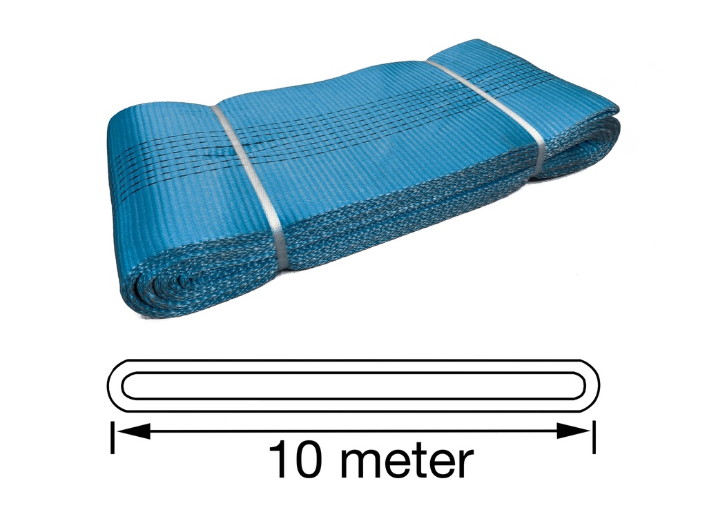 TETRA WSE-8T10M, Polyester eindloze hijsband, Werklast 8 ton, Lengte 10 m, Veiligheidsfactor 7:1, EN1492-1, IMPA 232196