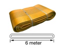 TETRA WSE-10T6M, Polyester eindloze hijsband, Werklast 10 ton, Lengte 6 m, Veiligheidsfactor 7:1, EN1492-1, IMPA 232196
