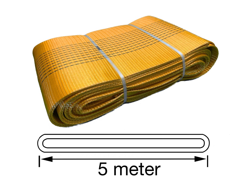 TETRA WSE-24T5M, Polyester eindloze hijsband, Werklast 24 ton, Lengte 5 m, Veiligheidsfactor 7:1, EN1492-1, IMPA 232196