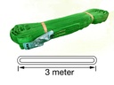 TETRA RS-2T3M, Polyester rondstrop, Werklast 2 ton, Lengte 3 m, Veiligheidsfactor 7:1, EN1492-2 