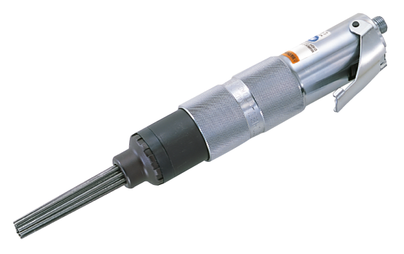NITTO JEX-20, Pneumatische Naaldbikhamer, recht model, trillingsarm, incl 12 naalden (3 mm)