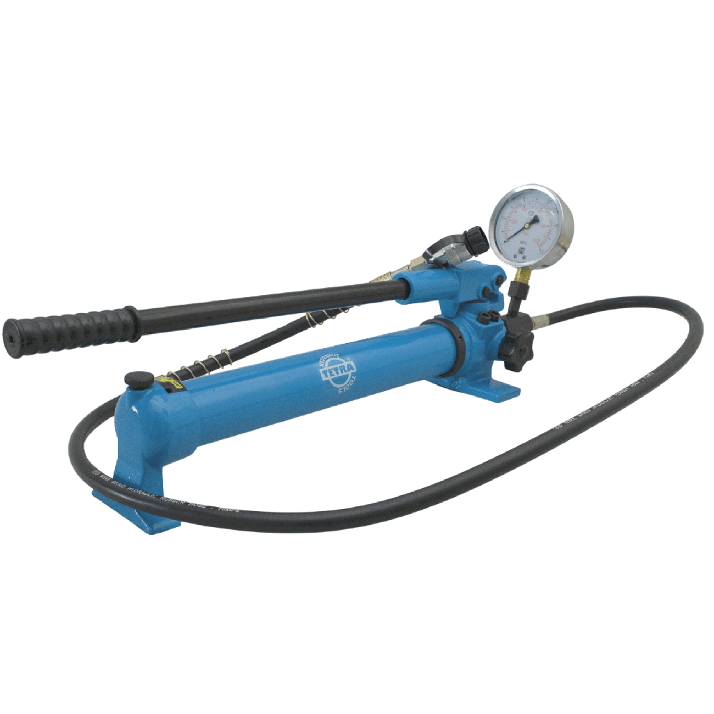TETRA THHP-700B, Hydraulic Handpump, 700 bar, 900 cc, inc. 1.5 m hose and pressure gauge, IMPA 615158