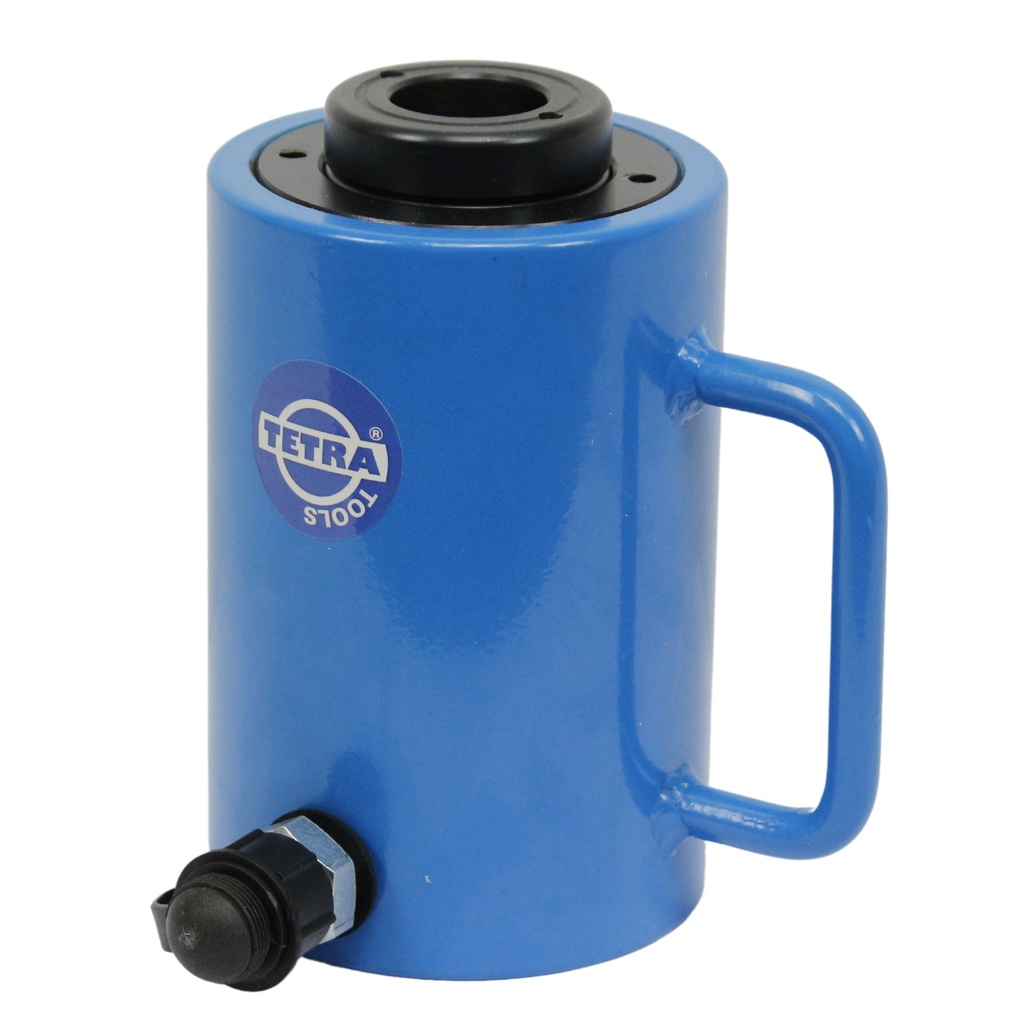 TETRA THC-3050H, Hydraulische Holle Vijzel, met veerretour, 30 ton, Slag 50 mm, Gesloten hoogte 185 mm, hole 35 mm