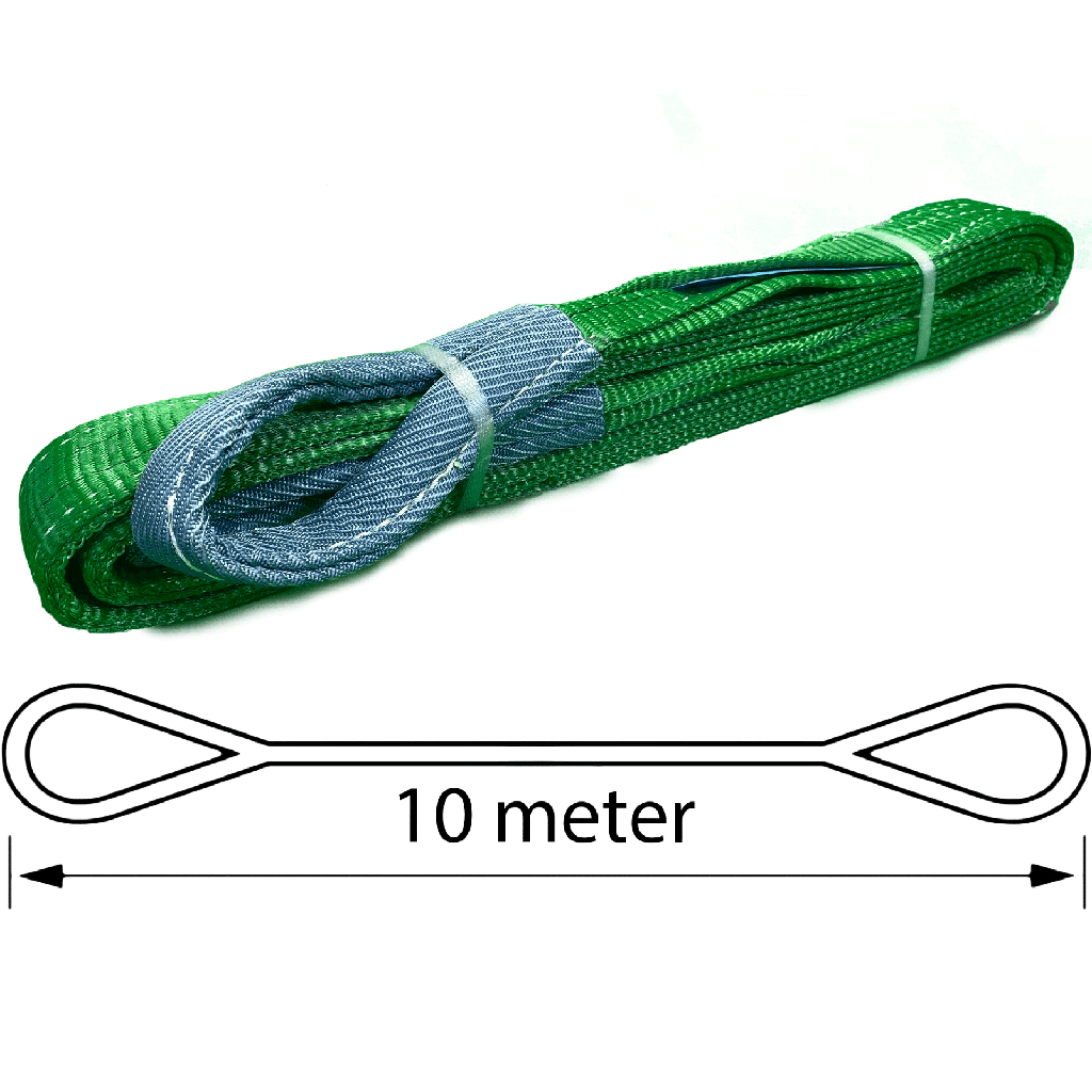 TETRA WSB-2T10M, Polyester webbing sling, Belt type, WLL 2 ton, Length 10 m, safety factor 7:1, EN1492-1, IMPA 232195