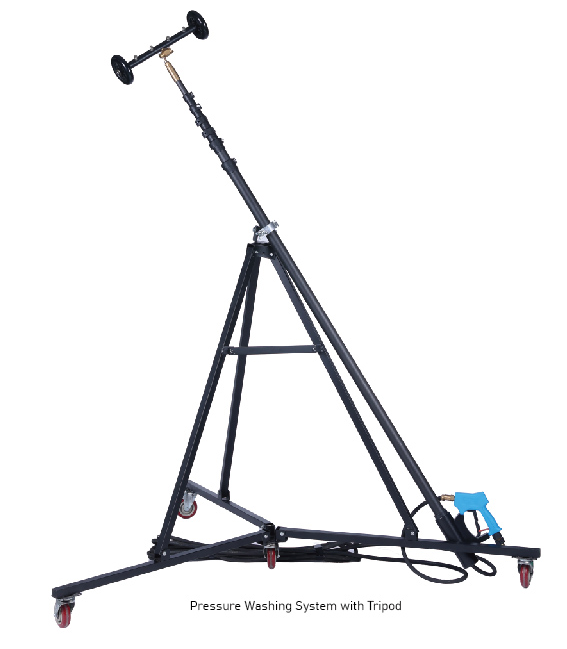 Hold cleaning pole incl tripod and wall crawler - 12m (EXL CRATE)
