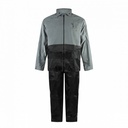 C-Line tweedelig regenpak met capuchon, Reflectie jas met zwarte broek, Polyerster/PVC, Volwassen maat XXXXL