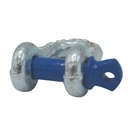 TETRA TSS-010, Forged screw pin shackle, Straight shackle, WLL 1T, SF 6:1, D-Type (G-210, S-210), Blue pin, IMPA 234103