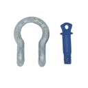 [12545] TETRA TBS-005, Forged screw pin shackle, Bow shackle, WLL 0.5T, SF 6:1, Anchor-Type (G-209, S-209), Blue pin, IMPA 234162