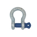 TETRA TBS-020, Harpsluiting met borstbout, Bow shackle, WLL 2T, SF 6:1 (G-209, S-209), Blauwe pin, IMPA 234166