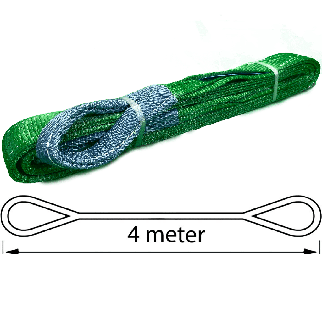 TETRA WSB-2T4M, Polyester hijsband, Werklast 2 ton, Lengte 4 m, Veiligheidsfactor 7:1, EN1492-1, IMPA 232146