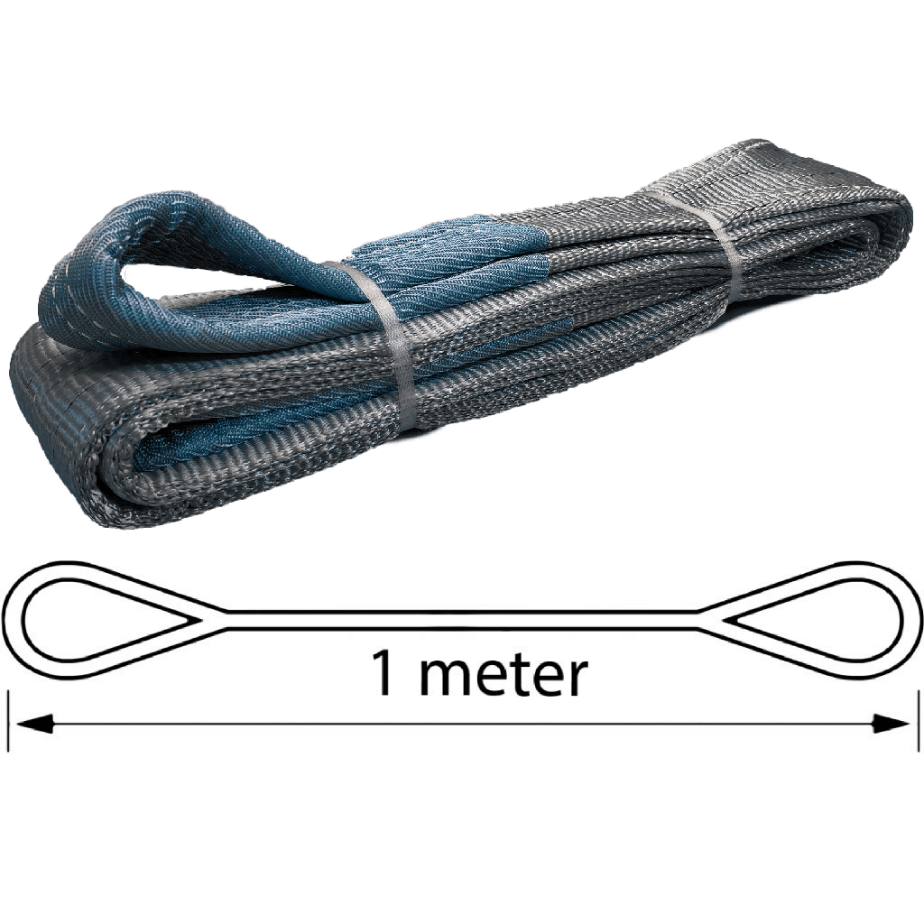 TETRA WSB-4T1M, Polyester hijsband, Werklast 4 ton, Lengte 1 m, Veiligheidsfactor 7:1, EN1492-1, IMPA 232195