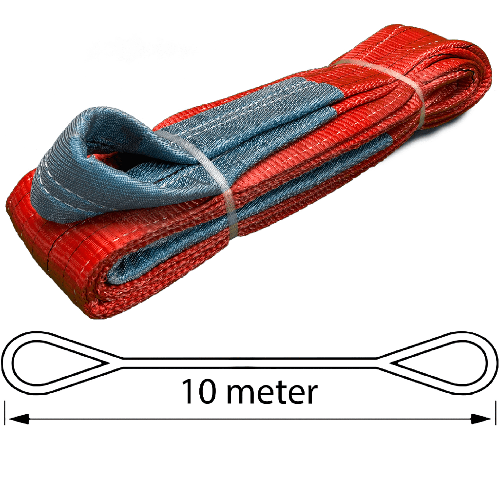 TETRA WSB-5T10M, Polyester hijsband, Werklast 5 ton, Lengte 10 m, Veiligheidsfactor 7:1, EN1492-1, IMPA 232195