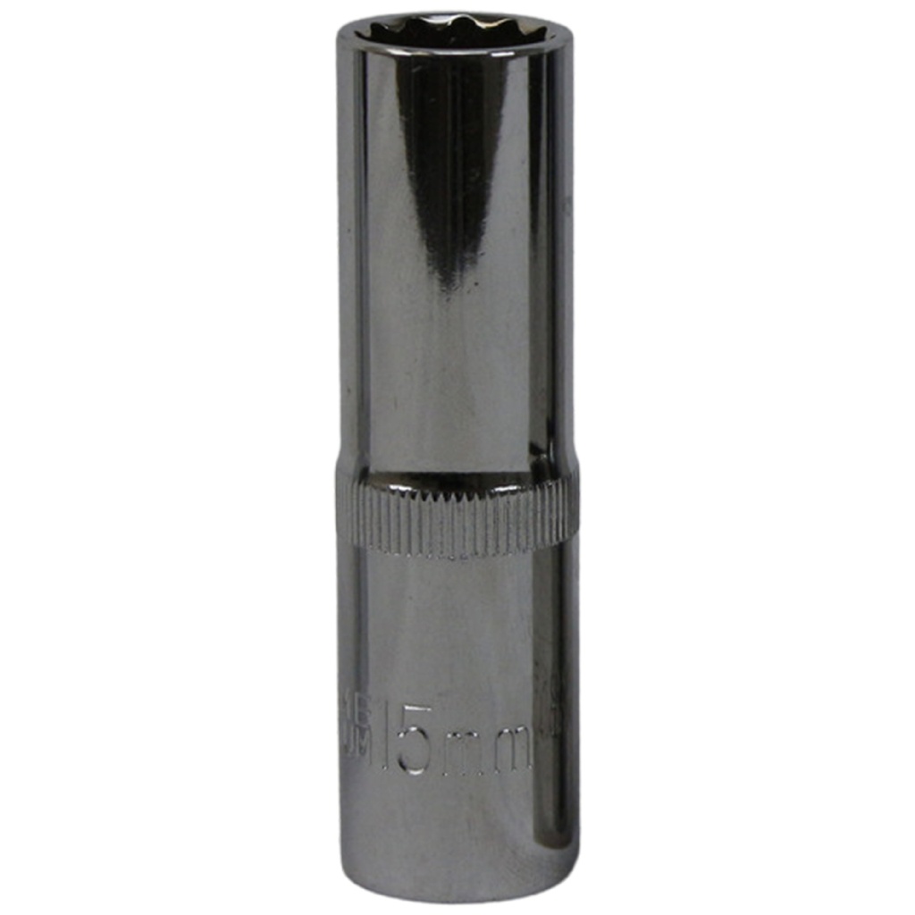 TETRA 12-punts Dopsleutel lang 15 mm. 1/2" (12,7 mm), Lengte 78mm