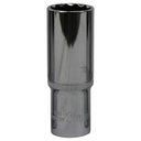 TETRA 12-point Deep socket wrench 21 mm. 1/2" (12,7 mm), Length 78mm, IMPA 610383