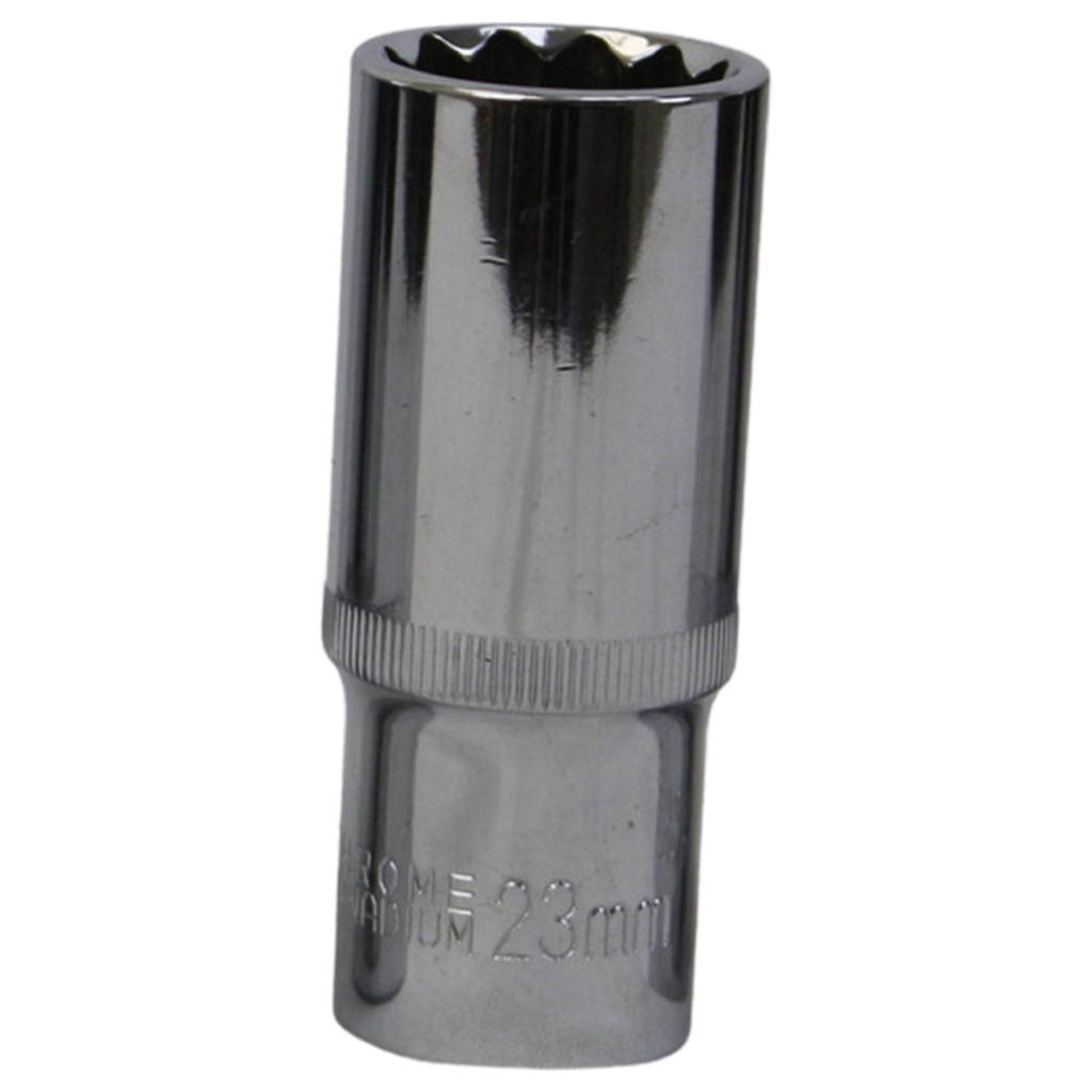 TETRA 12-point Deep socket wrench 23 mm. 1/2" (12,7 mm), Length 78mm, IMPA 610385