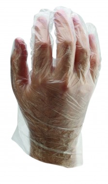 Disposable Polyethylene Gloves, Pack of 100 pieces, light duty, Transparent, IMPA 190135