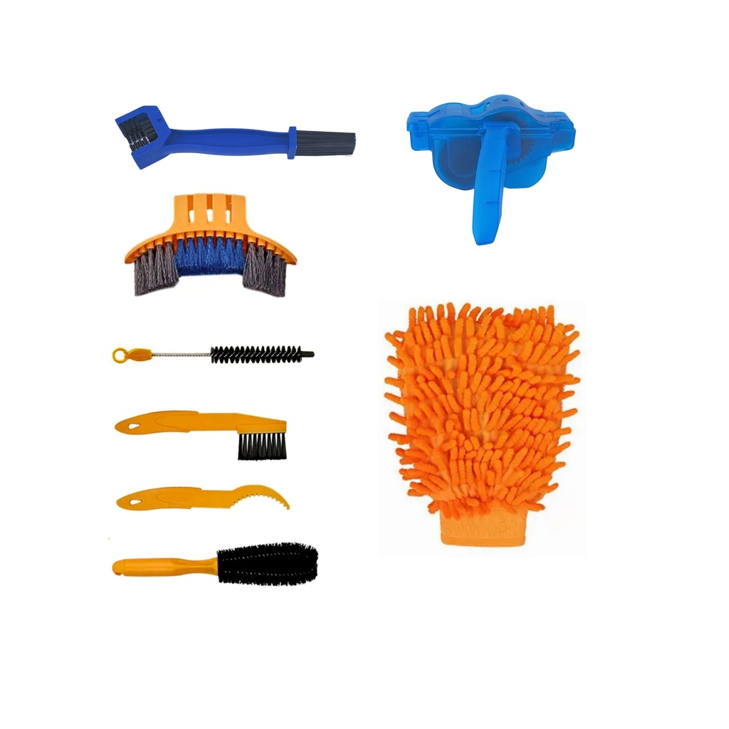 8-piece bike cleaning set