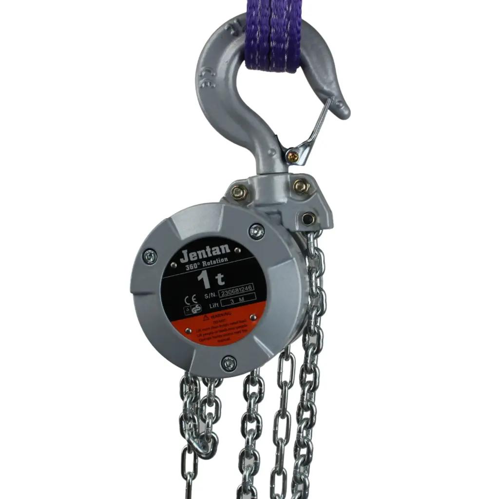 JTVX-010, Mini Aluminium Chain Hoist, 360 design, lightweight, Cap 1000 kg, Lift 3 m