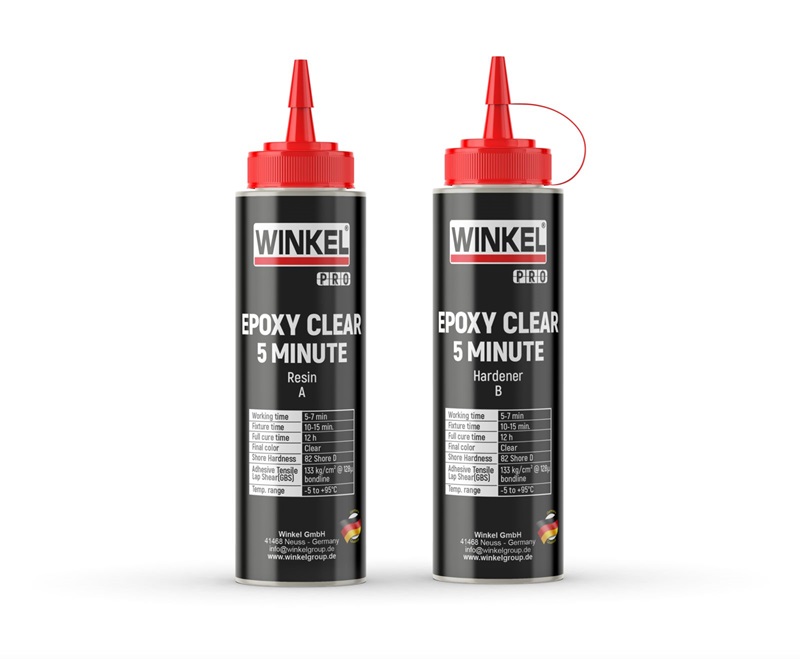 Winkel Epoxy Liquid Clear 5 Minute, 2-componenten 500 gr kit ( 250gr A + 250 gr B ), IMPA 812247, UN 3082