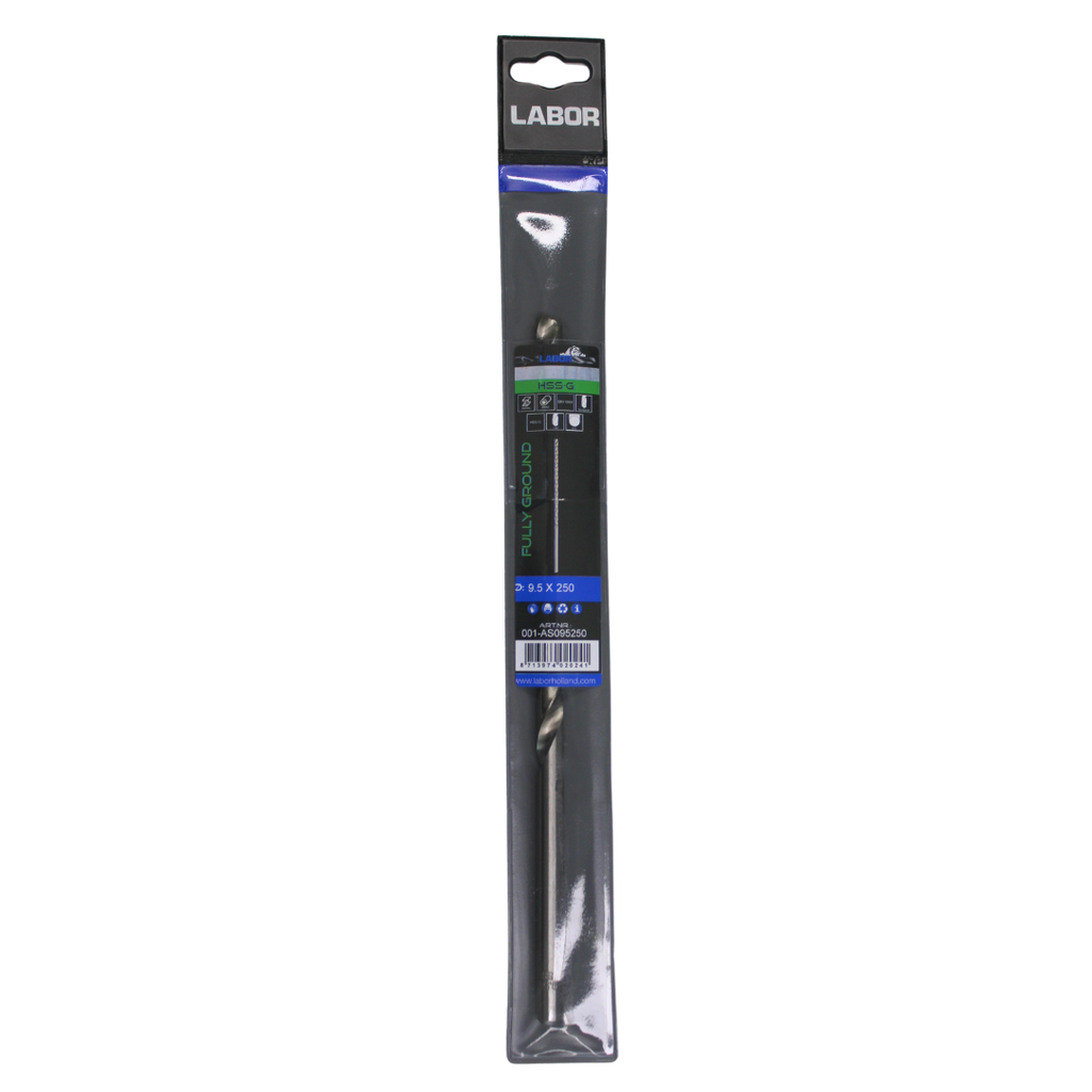 Labor - DRILL HSS-G STRAIGHT SHANK, TWIST 9.5MM, IMPA 630193