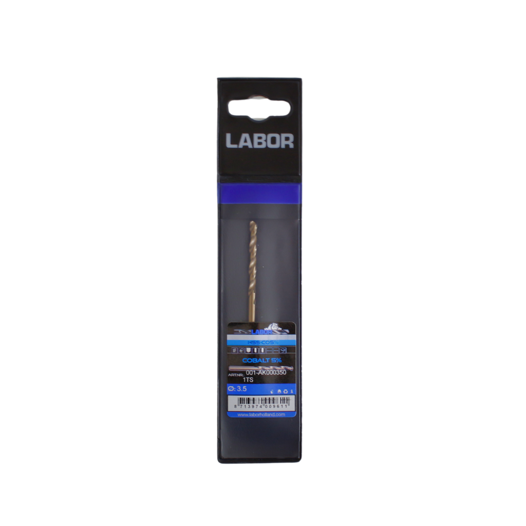Labor Twist Drill HSS-Cobalt 5% Straight shank DIN338. 3.5MM, IMPA 630211