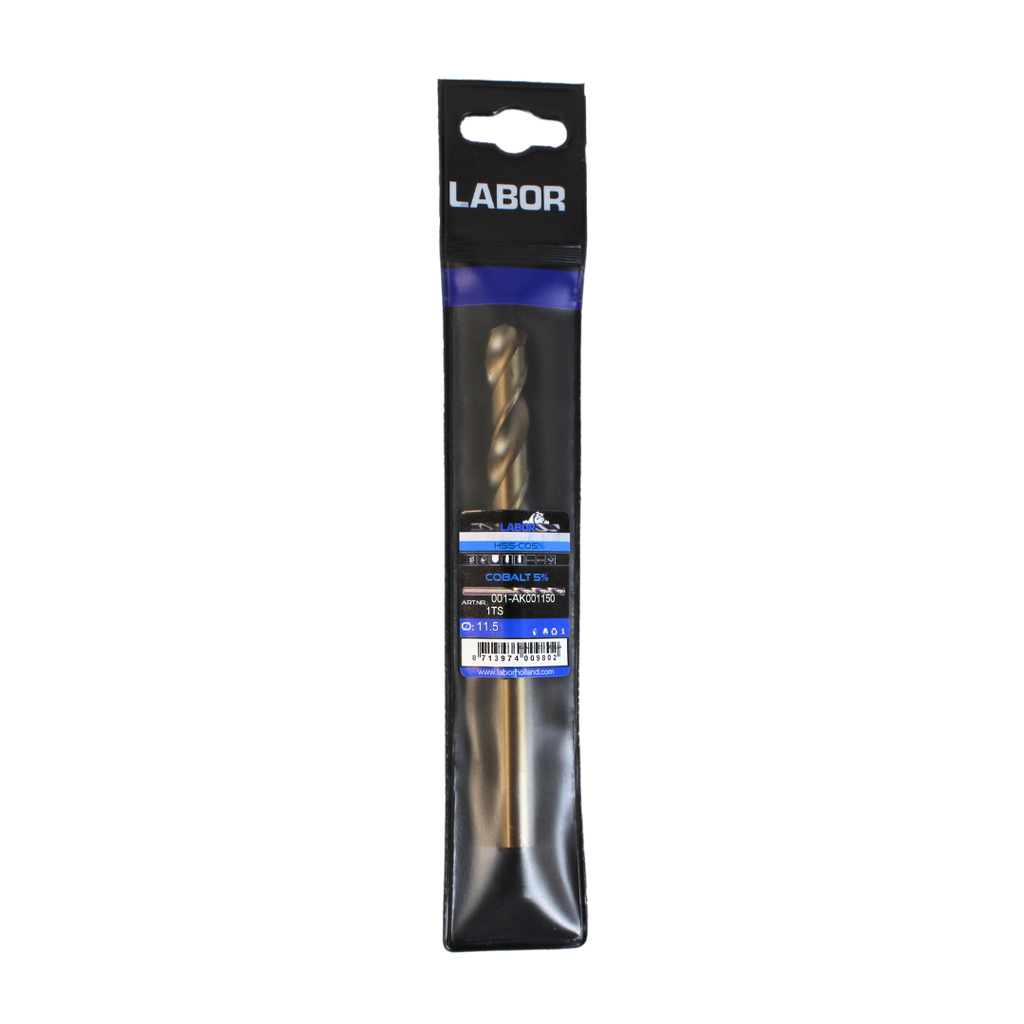 Labor Twist Drill HSS-Cobalt 5% Straight shank DIN338. 11.5MM, IMPA 630227