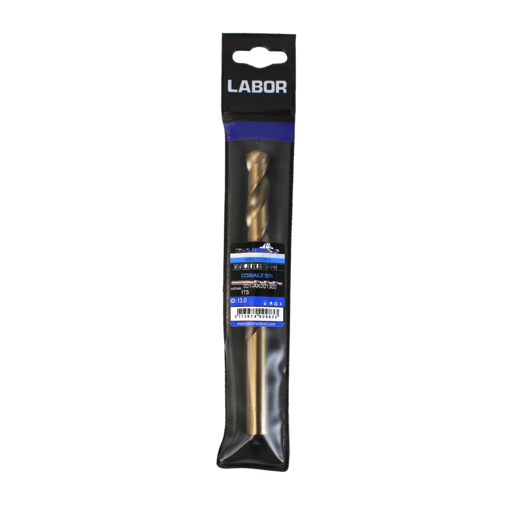 Labor Twist Drill HSS-Cobalt 5% Straight shank DIN338. 13.0MM, IMPA 630230