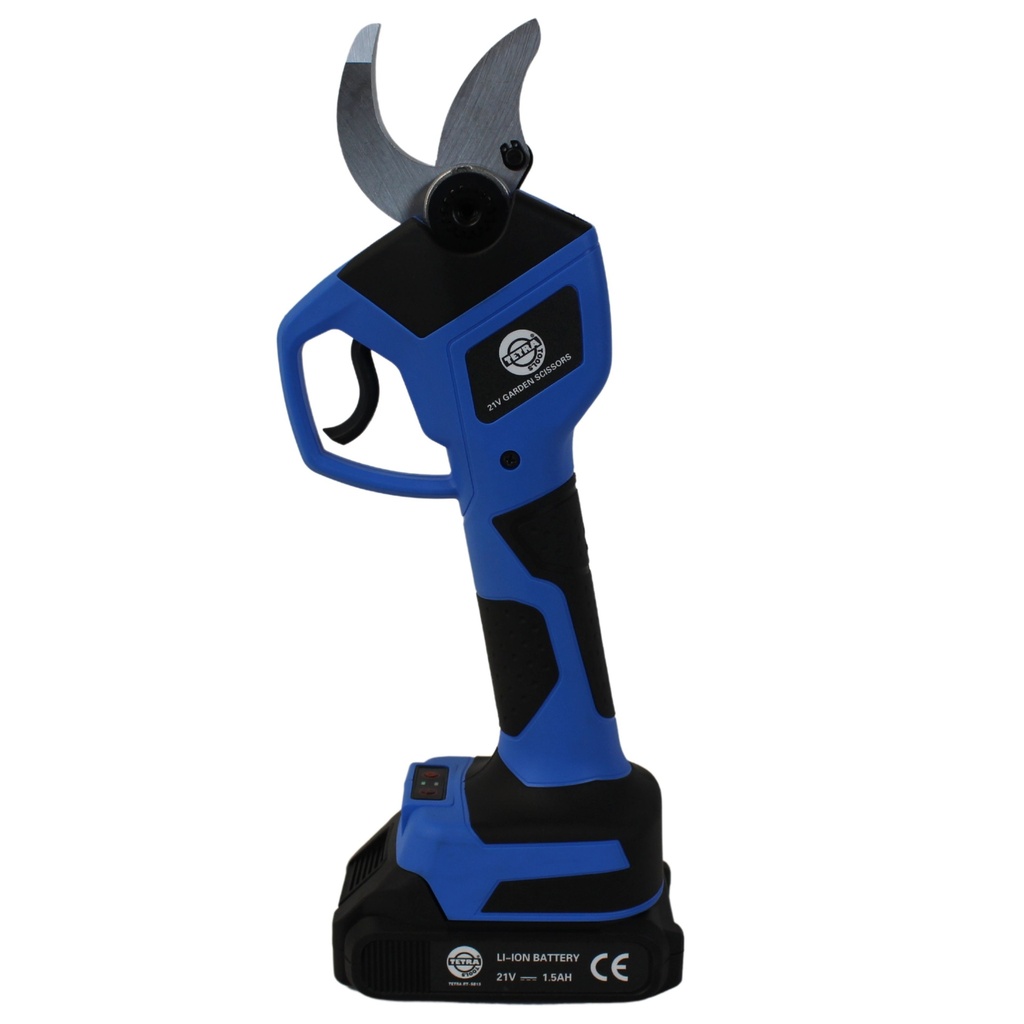 TETRA RT-GS21, Rechargeable Garden Shears, 21V, Incl 1,5Ah Li-ion Battery and 110-240V Charger, in plastic case