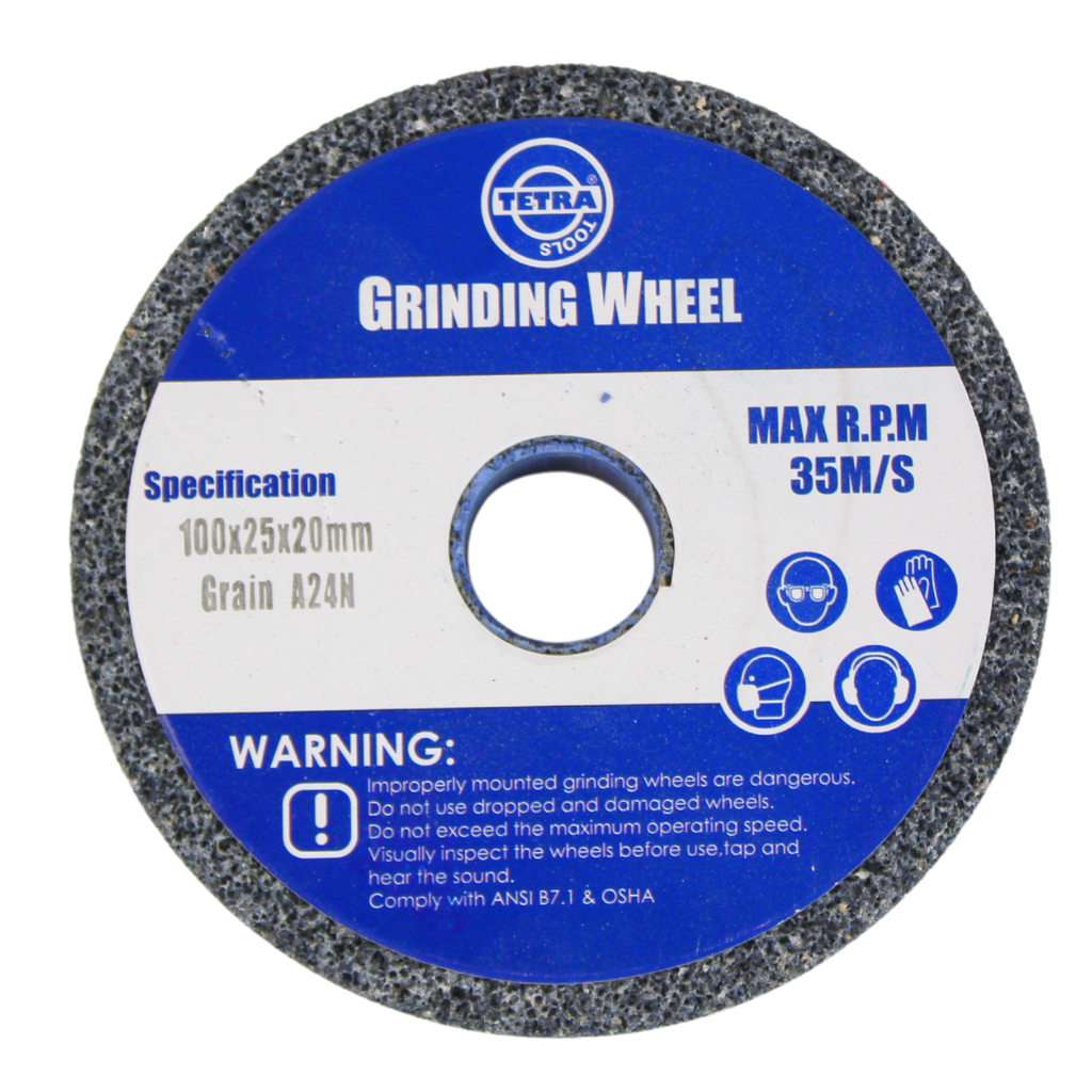 TETRA Abrasive wheel 100 x 25 mm, grit  24 (very coarse), hole 20 mm, IMPA 614820