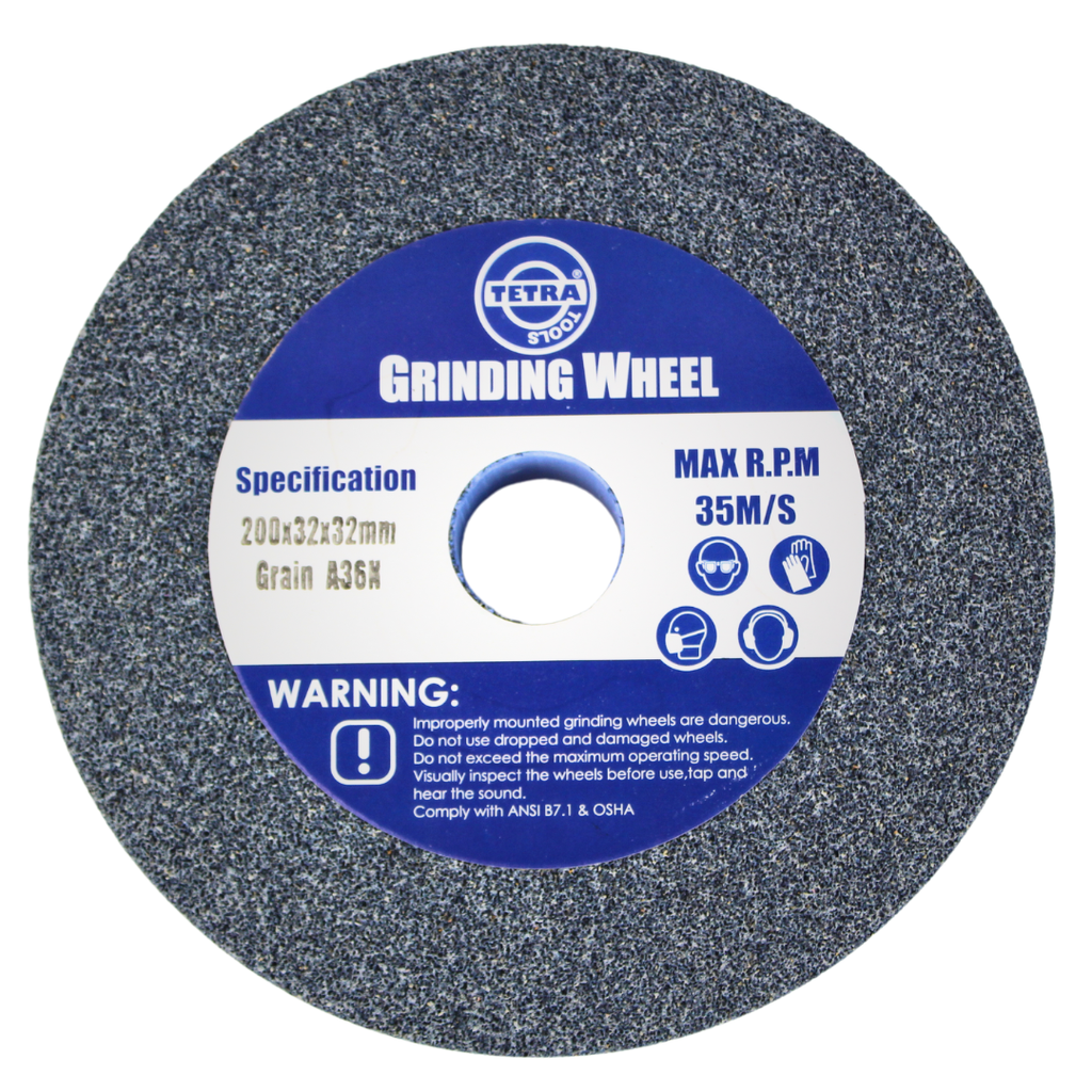 Tetra Abrasive wheel 200 x 32 mm, grit 36, hole 32 mm, IMPA 614820