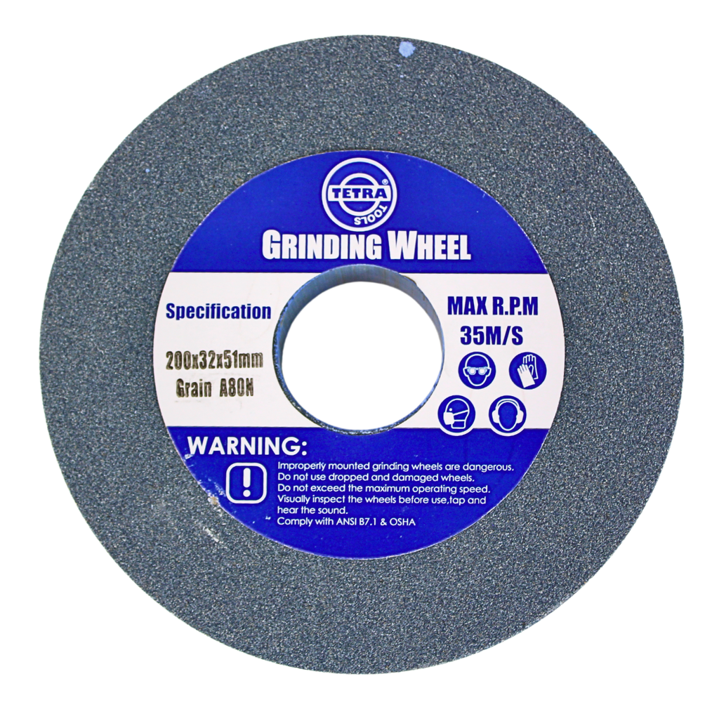 Tetra Abrasive wheel 200 x 32 mm, grit 80, hole 51 mm, IMPA 614820