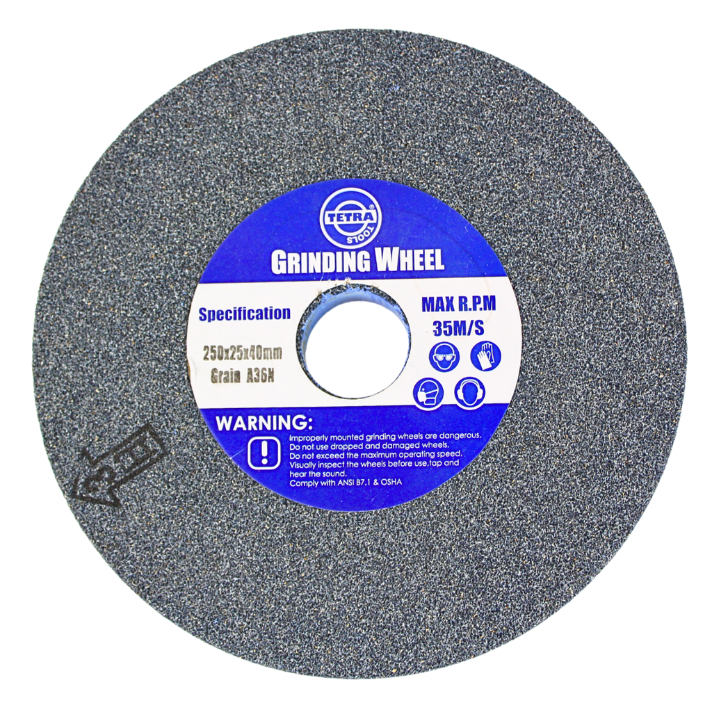 Tetra Abrasive wheel 250 x 25 mm, grit 36, hole 40 mm, IMPA 614820