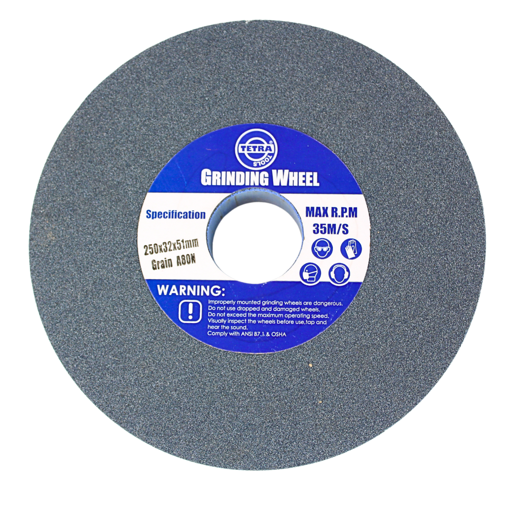 Tetra Abrasive wheel 250 x 32 mm, grit 80, hole 51 mm, IMPA 614820