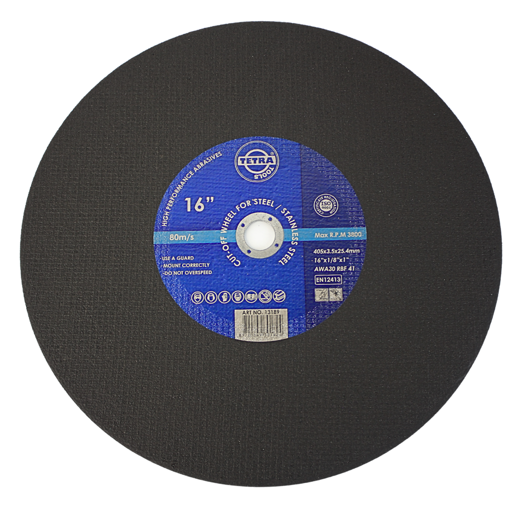 TETRA Resinoid Cut-off wheel, 405 x 3,5 x 25,40 mm, for steel and SS IMPA 614882
