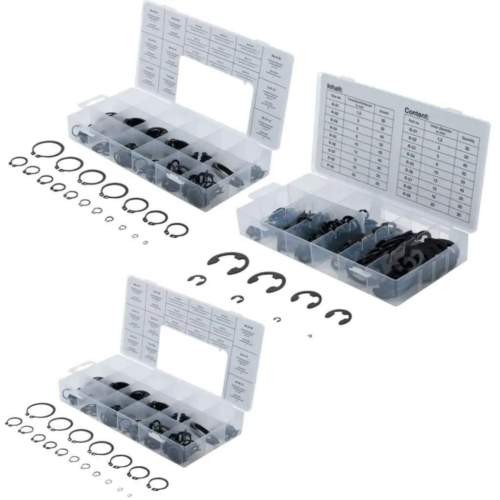 Assortment circlip C+E type, Internal and external, 900pcs, IMPA 695511