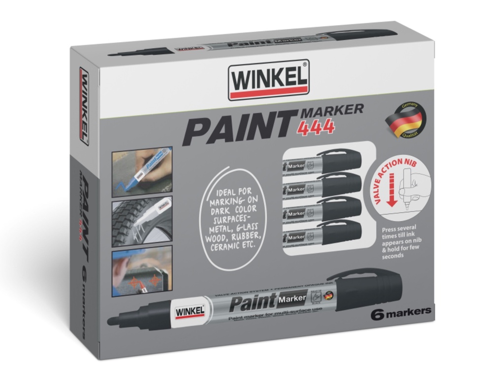 Winkel Industrial paint marker black, Bullit Tip IMPA 470695