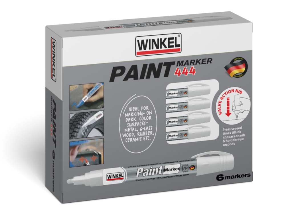 Winkel Industrial paint marker white, Bullit Tip IMPA 470694