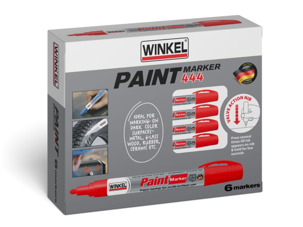 Winkel Industrial paint marker red, Bullit Tip IMPA 470691