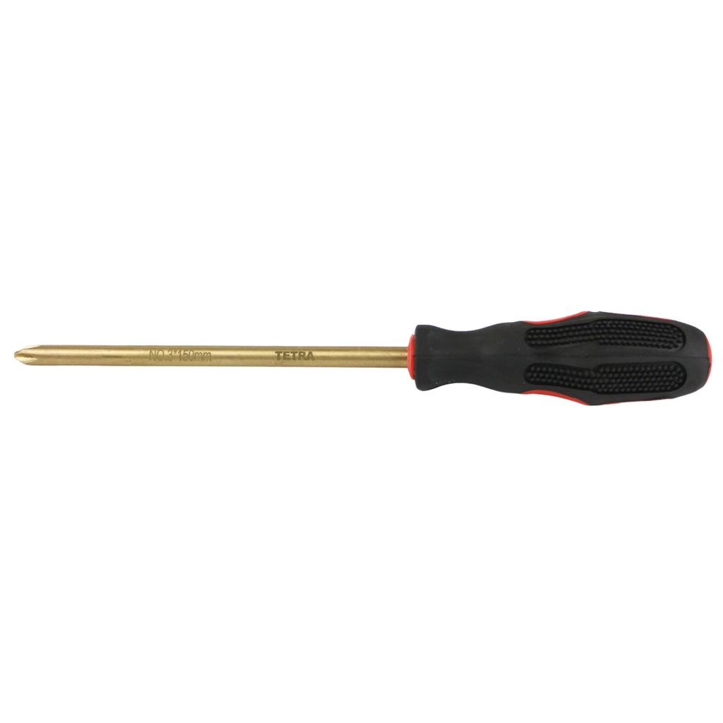 TETRA Schroevendraaier kruiskop 150mm x Nr3. vonkvrij Aluminium-Brons IMPA 615922