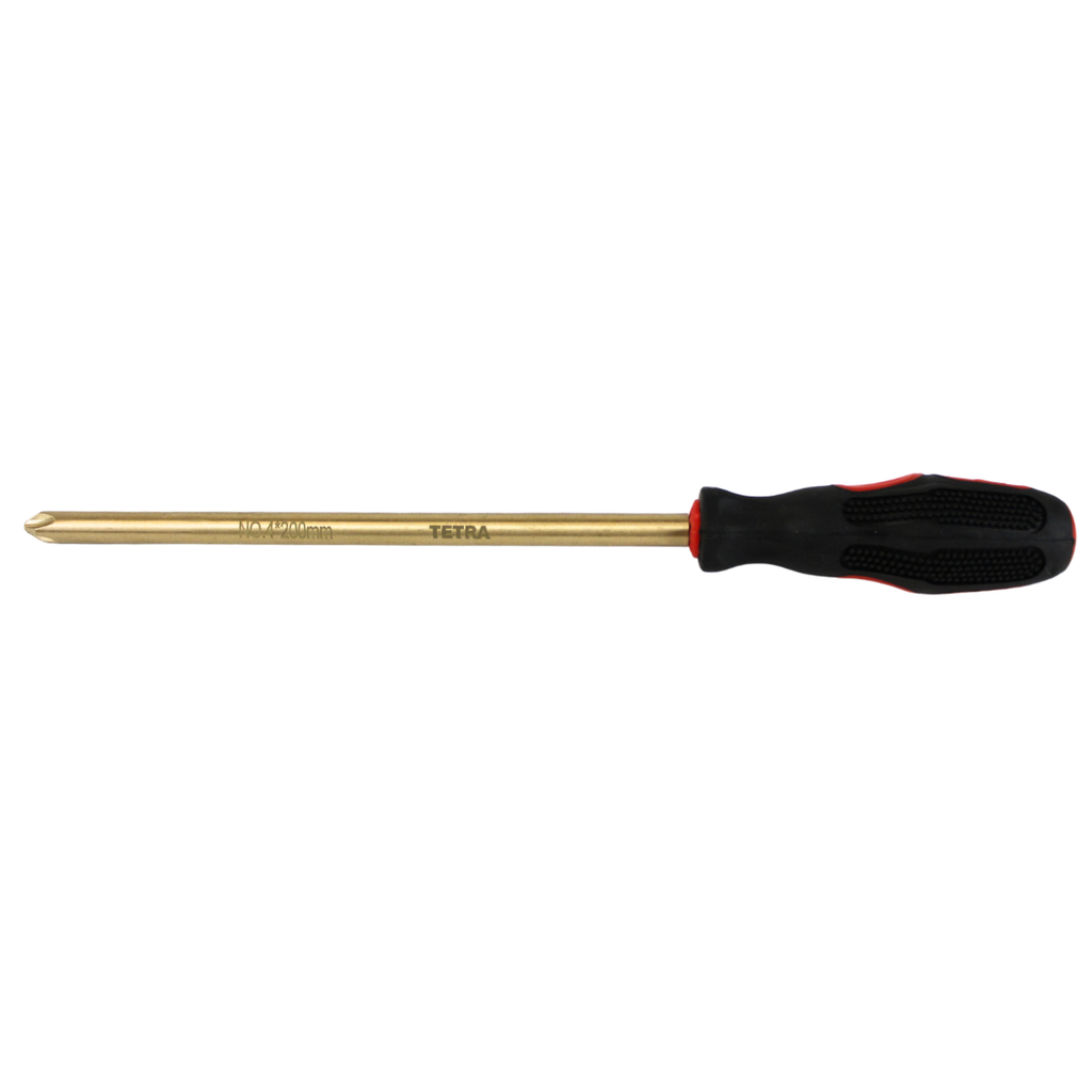 TETRA Philips blade screwdriver 200mm x Nr4. Non-Spark Aluminium-Bronze IMPA 615923