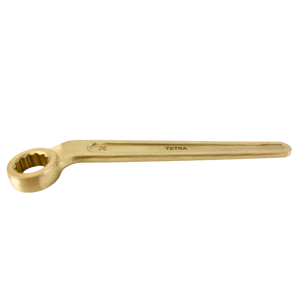 TETRA Ringsleutel plat gebogen 24mm vonkvrij Aluminium-Brons, IMPA 615504