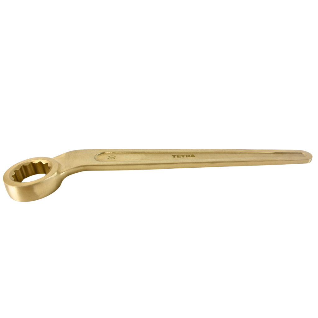 TETRA Ringsleutel plat gebogen 30mm vonkvrij Aluminium-Brons,