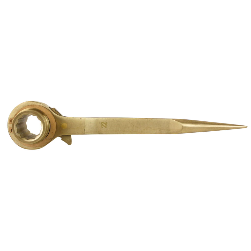 TETRA Wrench ratchet with spud end 22 mm Non-Spark Aluminium-Bronze, IMPA 615643