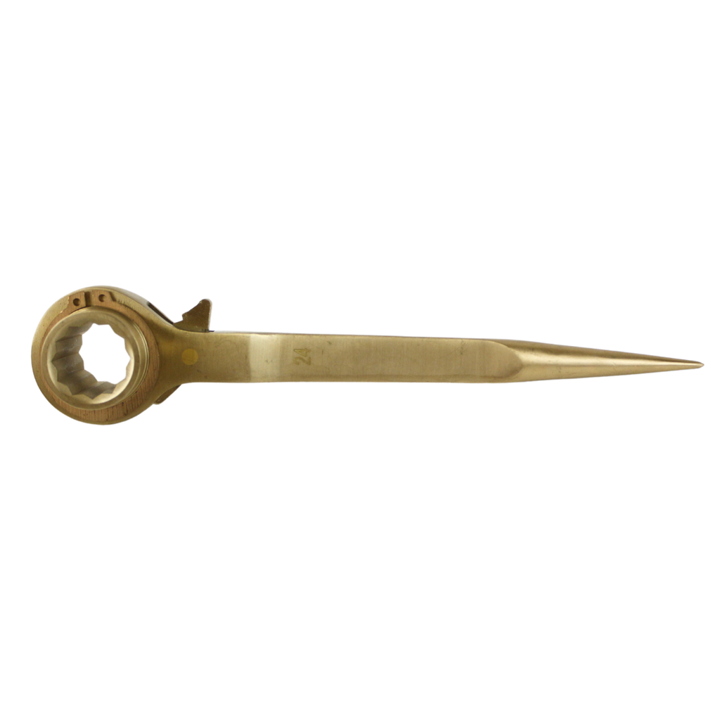 TETRA Wrench ratchet with spud end 24 mm Non-Spark Aluminium-Bronze, IMPA 615644