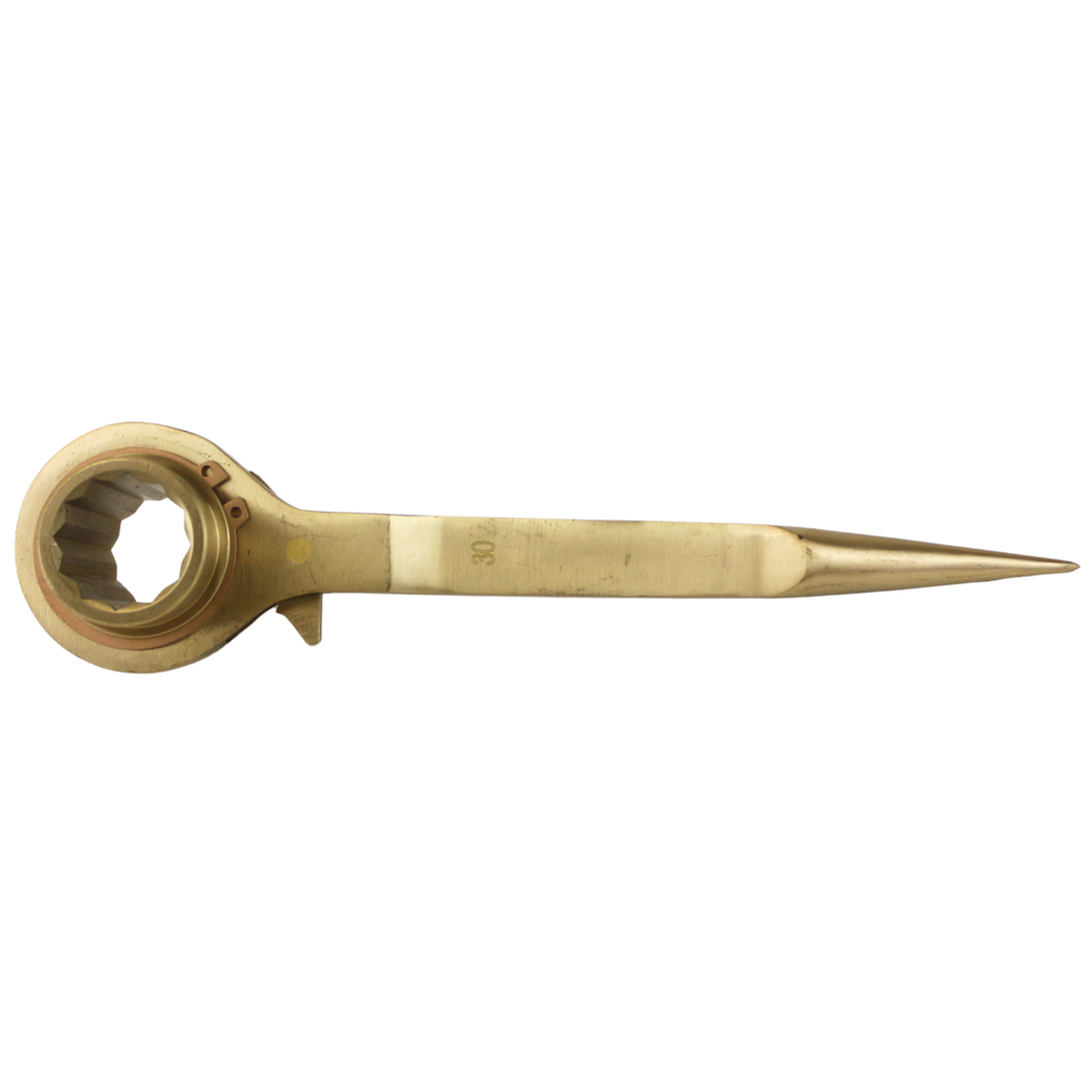 TETRA Wrench ratchet with spud end 30 mm Non-Spark Aluminium-Bronze, IMPA 615647
