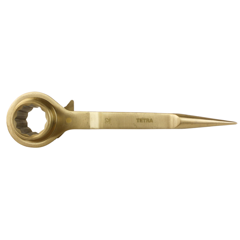 TETRA Wrench ratchet with spud end 32 mm Non-Spark Aluminium-Bronze, IMPA 615632