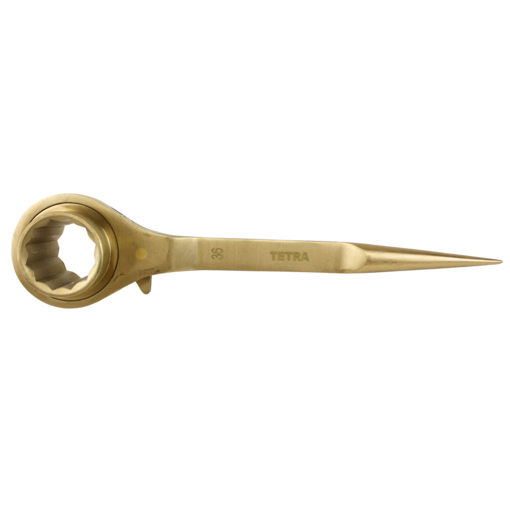 TETRA Wrench ratchet with spud end 36 mm Non-Spark Aluminium-Bronze, IMPA 615650