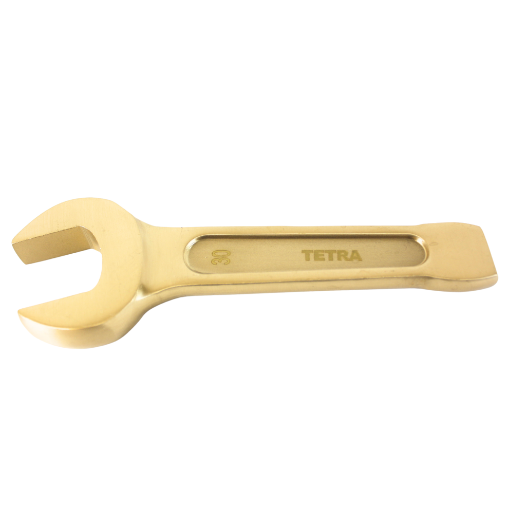 TETRA Wrench Striking Single Open End 30 mm Non-Spark Aluminium-Bronze, IMPA 615580